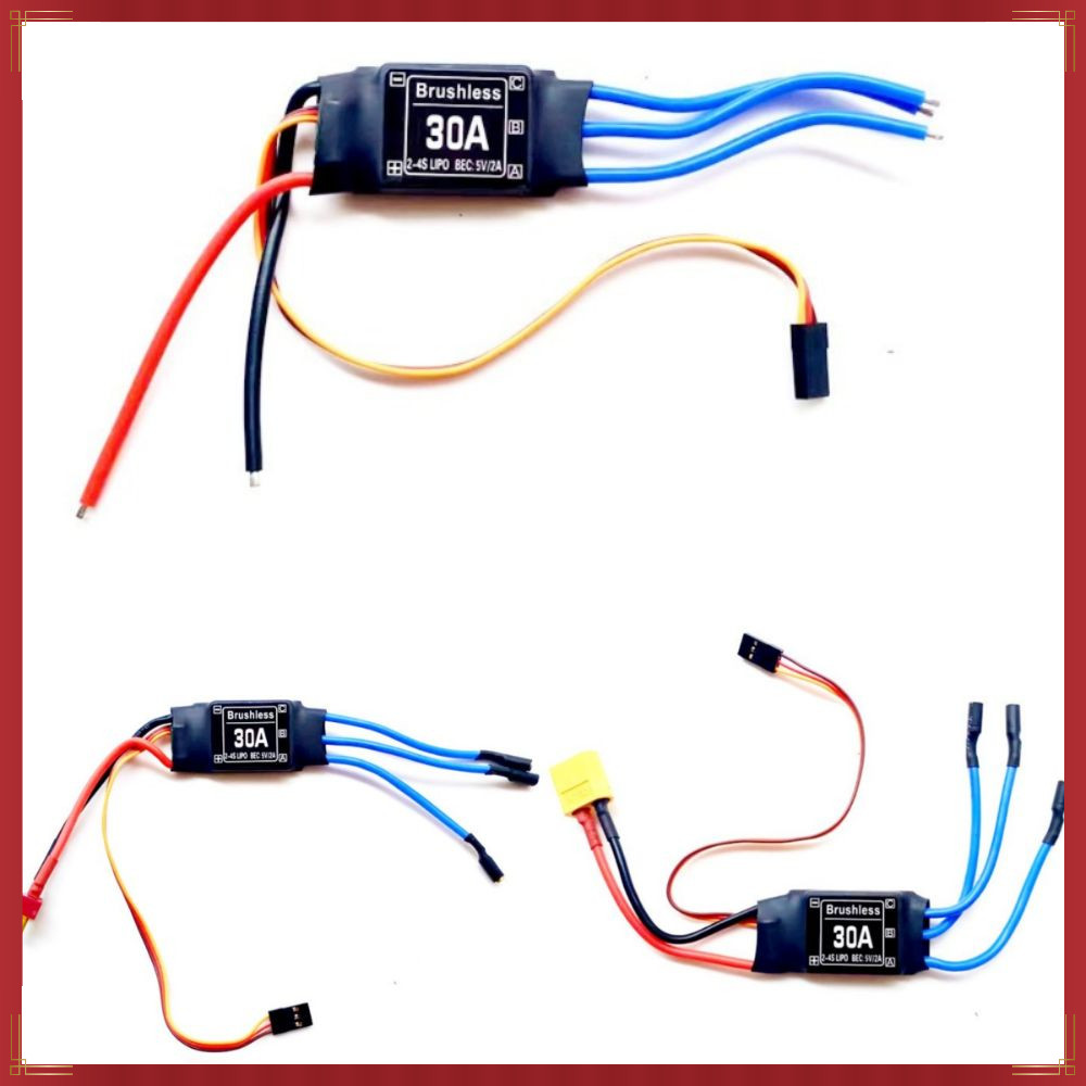 ESC Sem Escova , Controlador Eletrônico De Velocidade 30A 40A 2-4S , Cabeça De Banana De 3.5 Mm 5V 3A UBEC Peças De Aviã