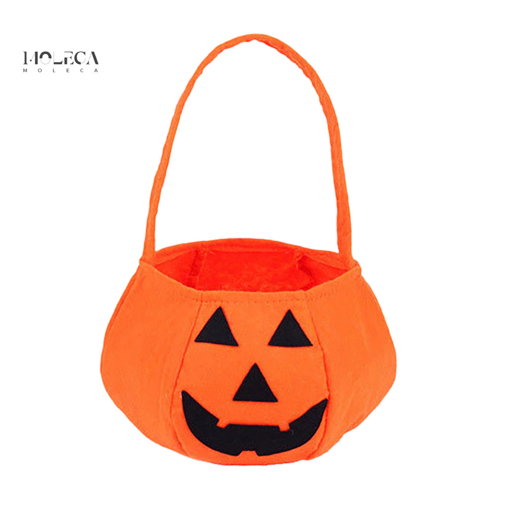 Durable Felt Treat Containers Halloween Candy Bags for Kids Bag for – Pumpkin Ghost Skull Cat Owl Tote Non-woven Trick