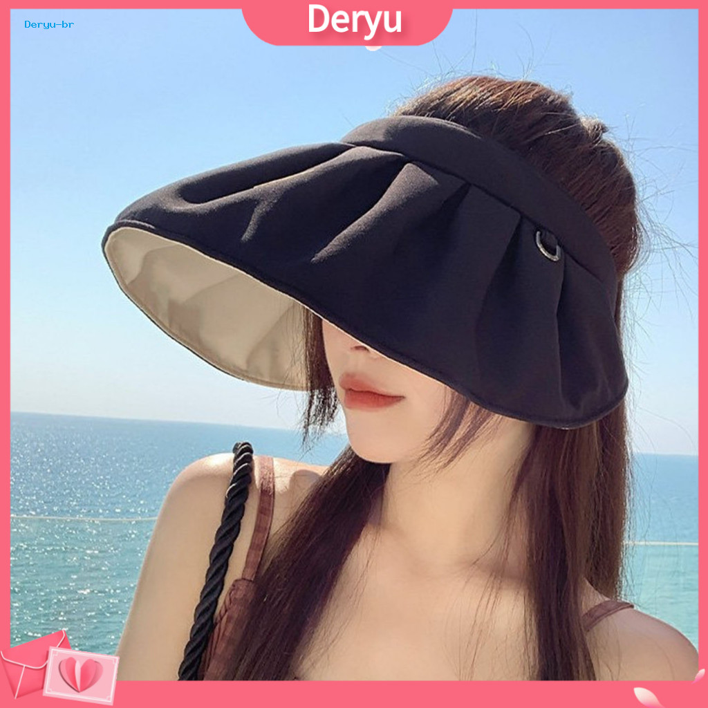 Ventilated Sun Hat Ponytail Women’s Wide Brim Upf50 Lightweight Foldable Sports Cap Rollable Visor Breathable Outdoor