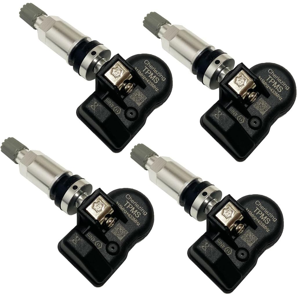 Cheriezing Universal Programmable TPMS Sensors 2 in 1 Dual Frequency (315MHz + 433MHz) Tire Pressure Monitoring Sensor C
