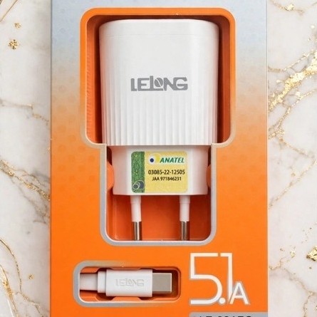 Carregador 2.4A 2 USB Com Cabo V8(Micro USB)/Tipo C/iPhone KAIDI KD-556