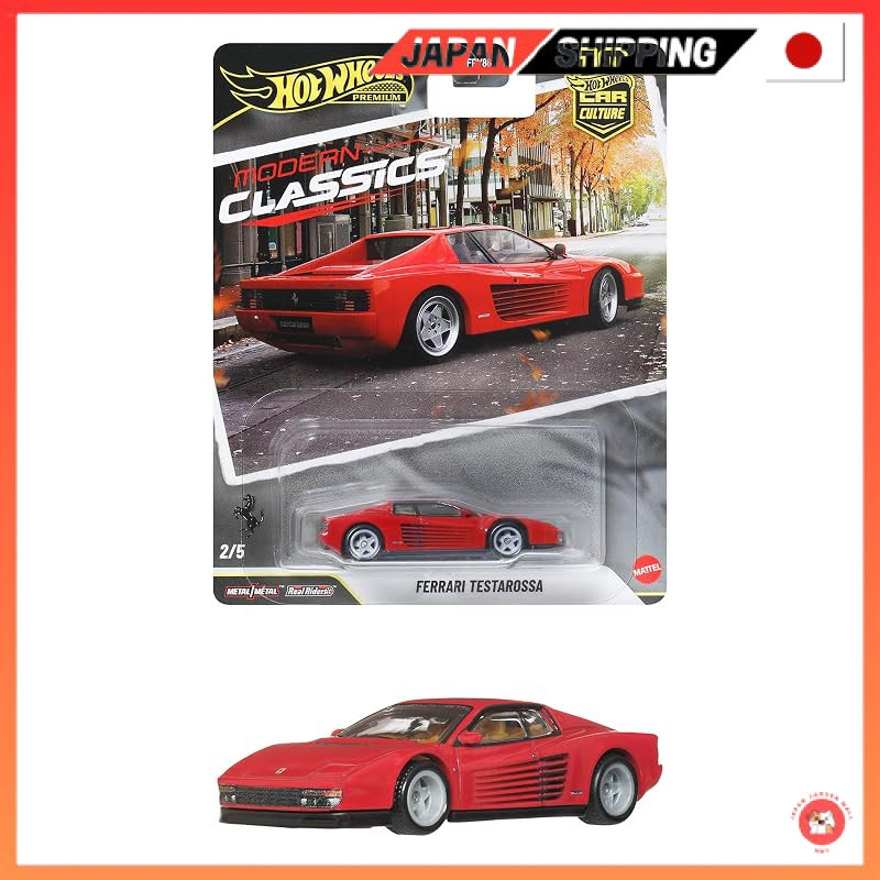 Hot Wheels Car Culture Modern Classics Ferrari Testarossa Vehicle Toy Miniature Car, for ages 3 and up, Red, JKF00.Direc