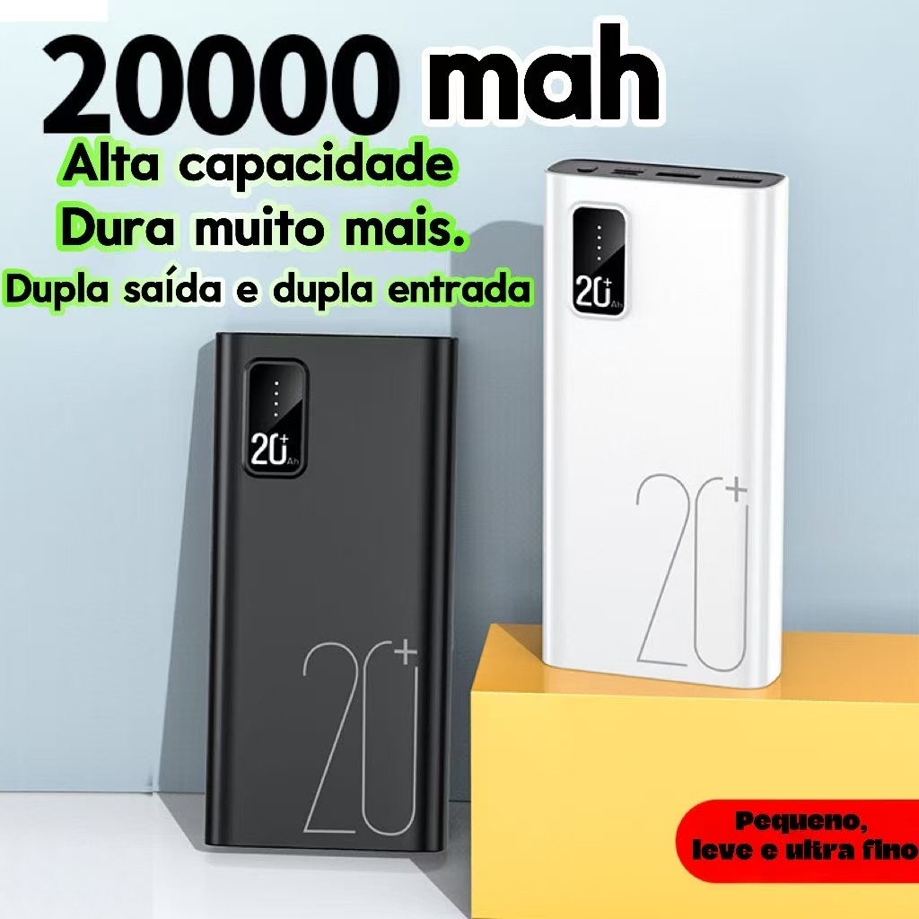 Carregador Portátil 20000mah Banco De Potência De Grande Capacidade usb c Bateria Rápida Para iphone samsung xiaomi