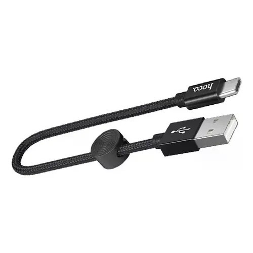 Cabo Usb Para Tipo-c Hoco De 25 Cm Para Carregador Turbo E Power Bank
