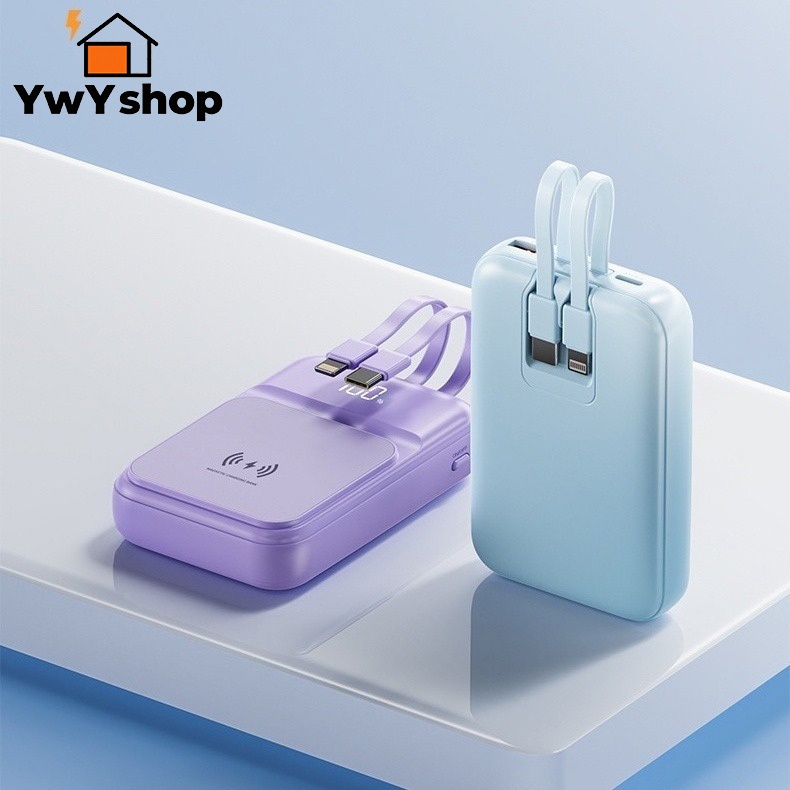 Carregador Portátil Magnético 10000mAh/22.5W Super Rápido+15W Sem Fio 4 Dispositivos Simultâneos A8