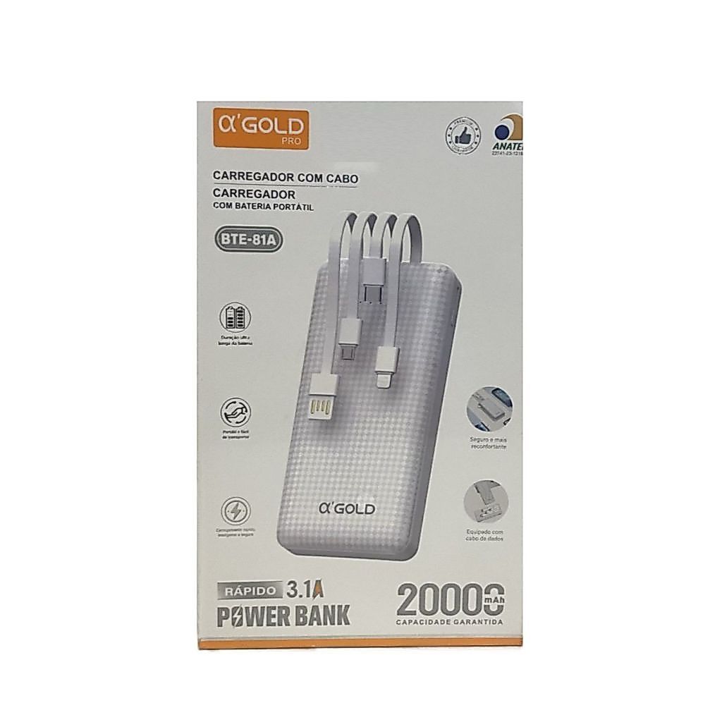 Power Bank Agold 10000-20000 Mah BTE-80a/81a