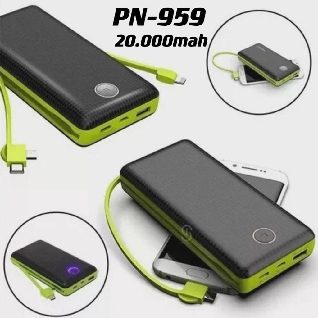 Carregador Portátil Power Bank 10000 / 20000 Mah Com 3 Saídas V8 Iphone E Type-c PN-959 956