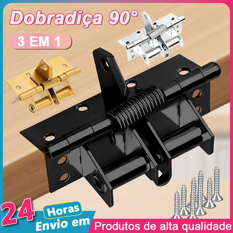 Self Closing Hinge, 90° Positioning Door Latch,Adjustable  Invisible Spring Re, Noise Reduction