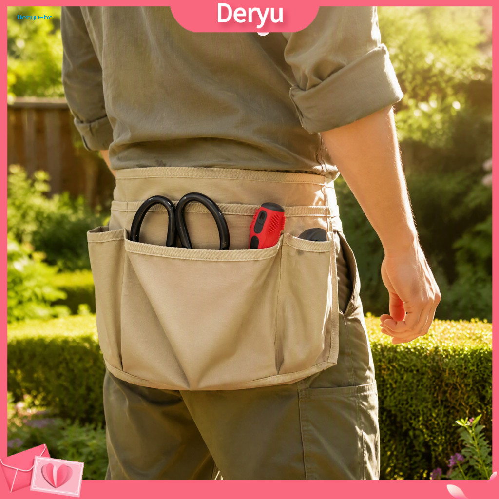 Heavy Duty Tool Pouch Carpentry Gear Waterproof Work Apron with 12 Pockets Adjustable Belt Bag for Carpenter Electrician