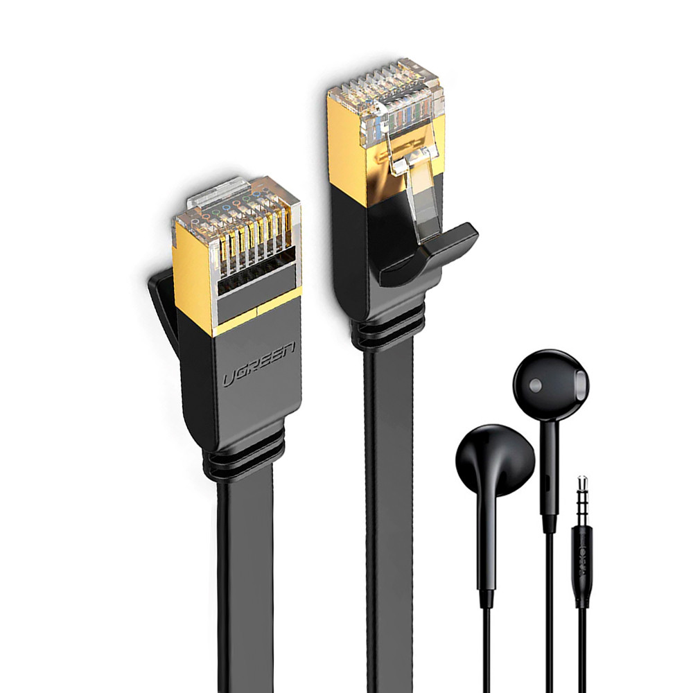 Ugreen Cabo de Rede Cat 7 U/Ftp 10Gbps 2Metros + Fone Ouvido (K-5051-5886)