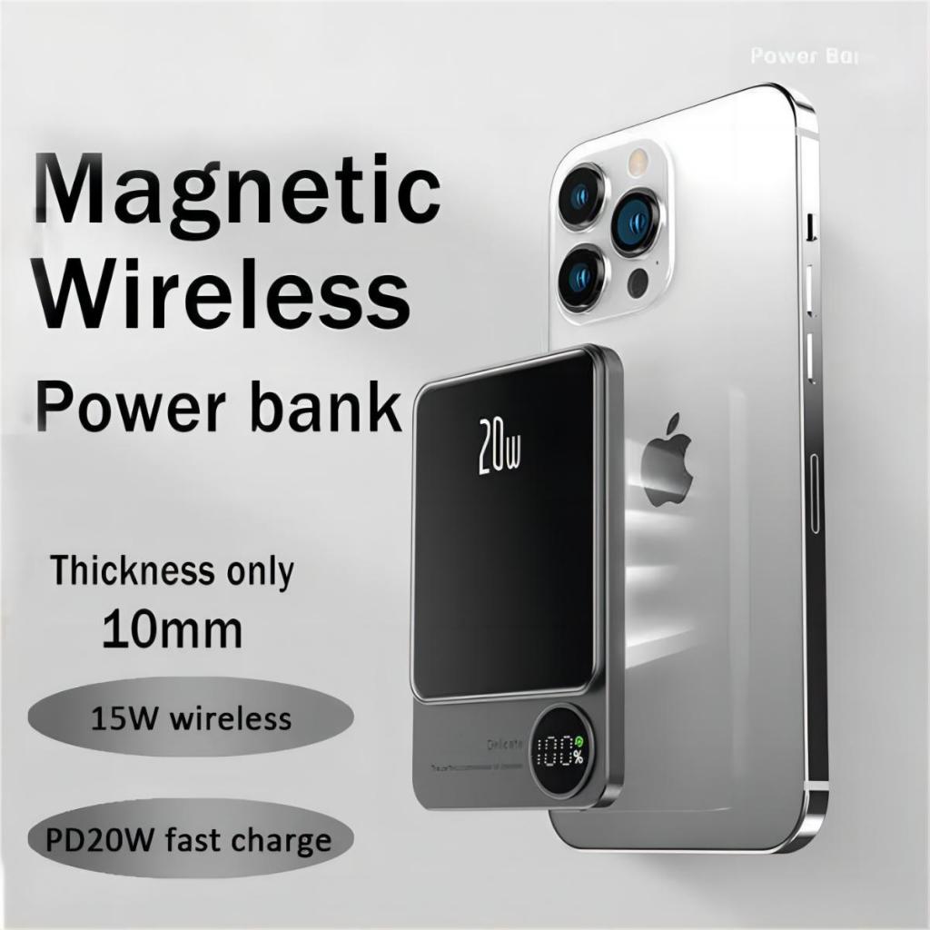 Carregador Portátil Power Bank Magsafe Sem Fio 10000mah 20w