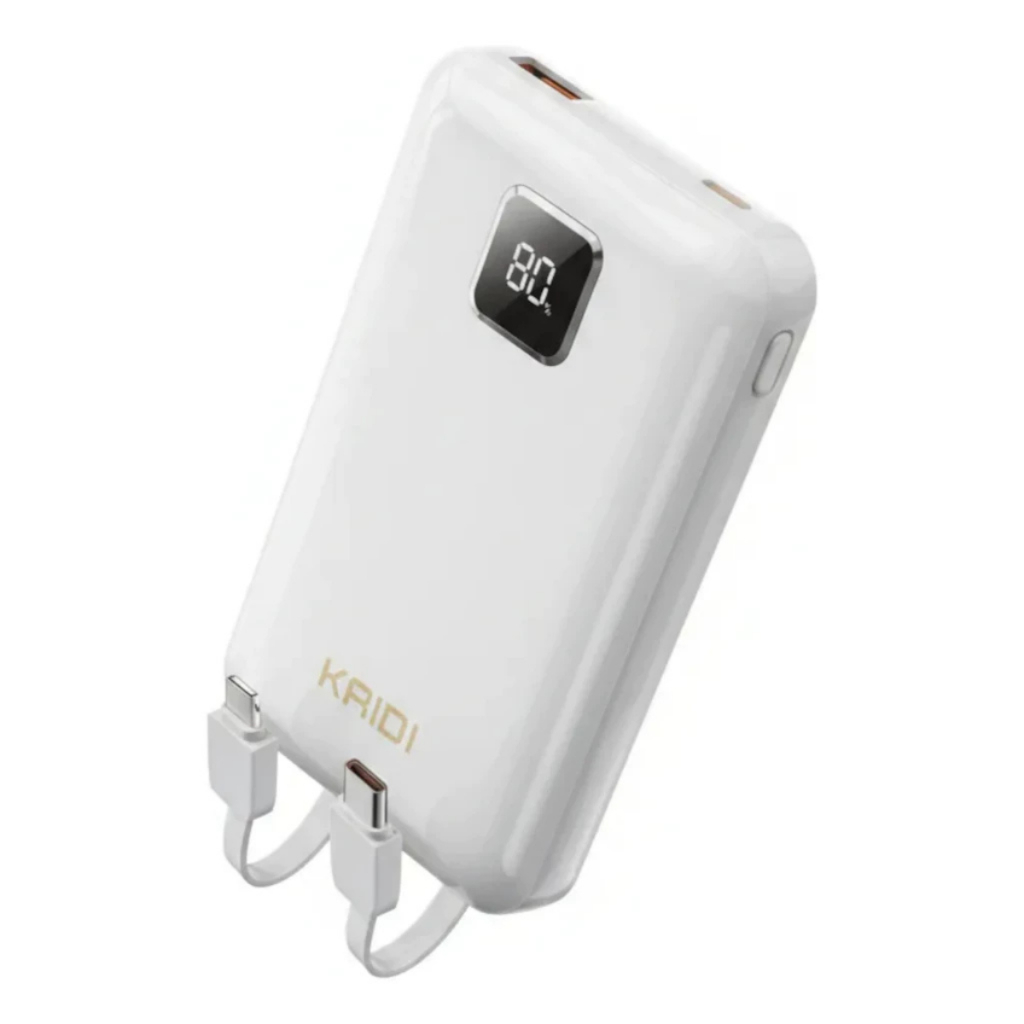 Power Bank Carregador Portátil 10000mAh KD KNC961W 22,5W PD 20W Tela LED Tipo-C Lightning Carregamento Rápido