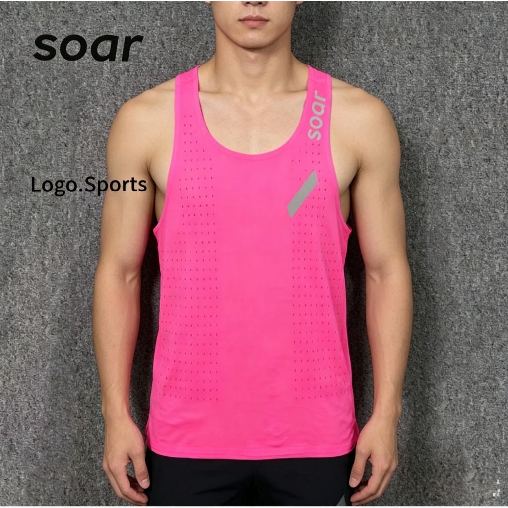 [Laminated Crafts] Men's Outdoor Sports Vest Breathable Wind Hole Quick Dry Running Clothes zaHb