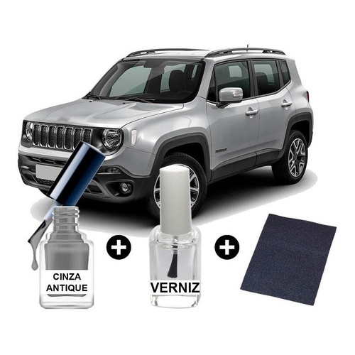Tinta Tira Risco Automotiva Renegade Cinza Antique