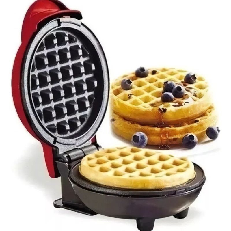 Máquina Mini De Fazer Waffles Elétrico