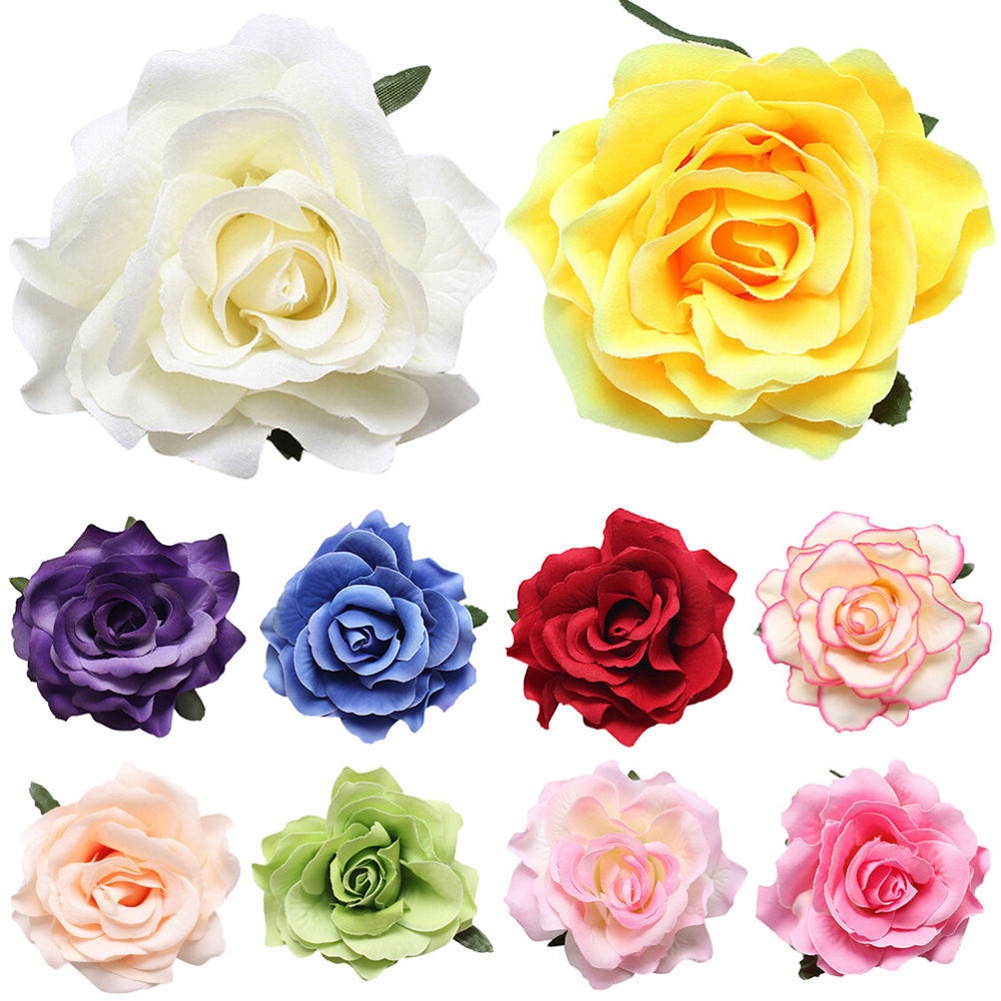 1Pcs Rose Flower Hairpin Bridal Hair Clip Broche De Noiva Para Festas De Casamento Acessórios De Cabelo
