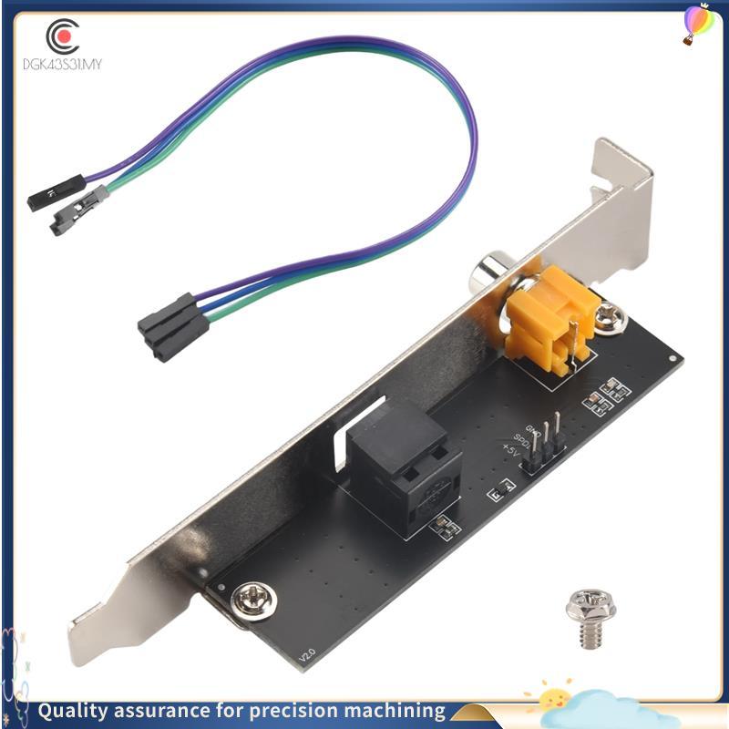 [hukou33] Placa Filha De 24 Bits 192 Khz SPDIF Óptica E Externa Suporte De Cabo Saída De Áudio Digital Para
