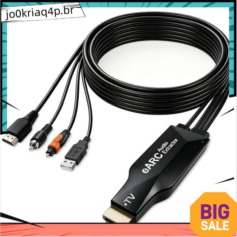 Para Soundbar Compatível 192 Khz Conversor De Áudio Coaxial Óptico Arco/EARC Suporte , Amplificador , Suporta PCM 2.0 ,