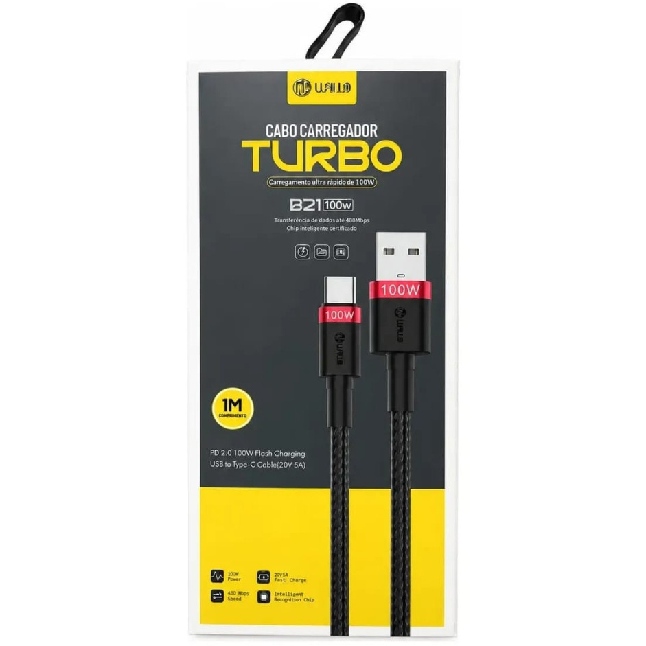 Cabo Tipo C Turbo 6A Mi Turbo Charge Xiaomi 120W 100W 90W 67W Reforçado Nylon