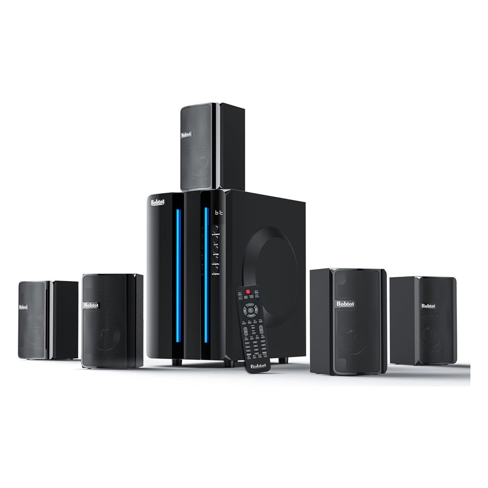 Sistema de Som Surround Bobtot 5.1 Home Theater 110V Preto