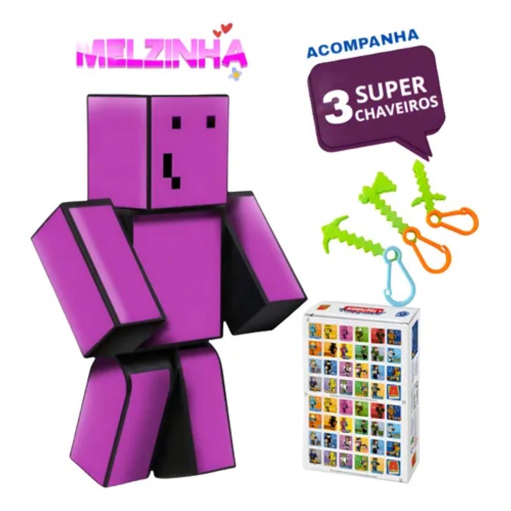 Boneco Minecraft Gamer Youtube Problems Melzinha