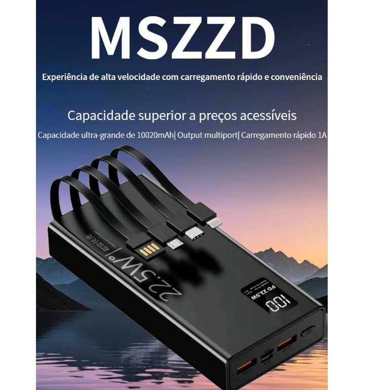 ELETRO  225WPower Bank 10000mAh | Carregamento Rápido | Display Digital