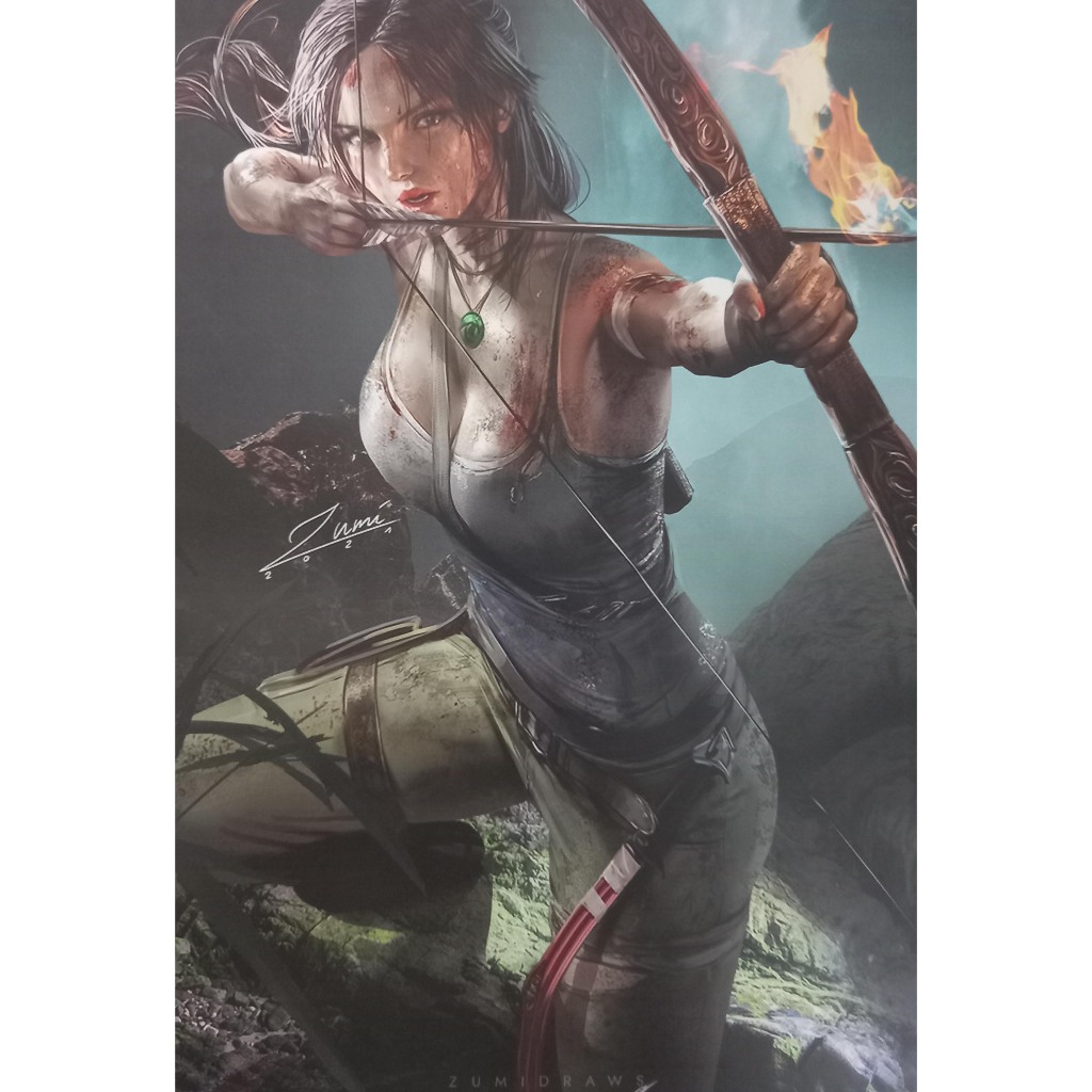 Poster A3 Decorativo Lara Croft Tomb Raider Origins 42x29,7 Sem moldura