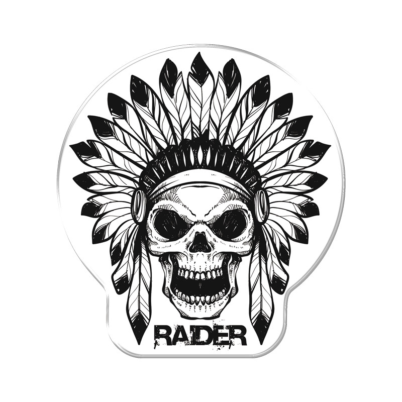Adesivo Decorativo em relevo fácil aplicação CAVEIRA RAIDER