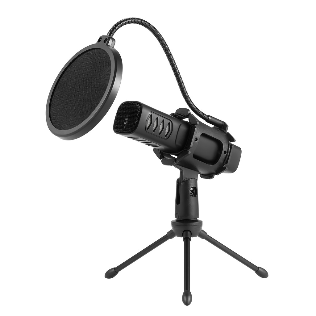 sicibr Microfone USB Condensador Cardióide Com Tripé Filtro Pop Montagem De Choque Para Jogos Streaming Podcasting C