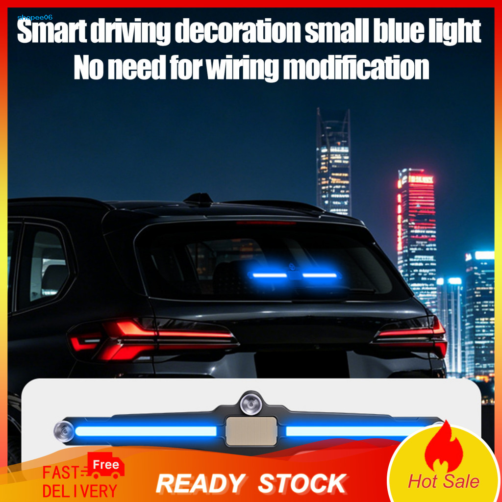 Portable Car Window Warning Light Solar Powered Auto Led Blue Safety Universal Suction Cup Lamp for Rear Windshield Suit