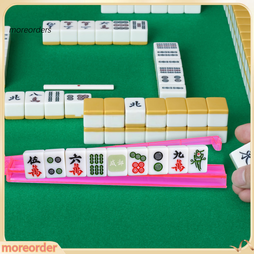 Mahjong Tile Holder Acrylic Portable Heavy Duty Rack Pusher Multifunctional American Mah Jongg Accessories Durable Ruler
