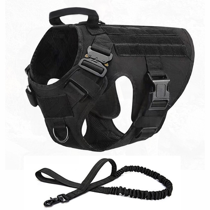 Dog Tactical Leash and Metal Buckle Set，Suitable for large dogs，Like a German Shepherd，Durable，Suitable for training lar