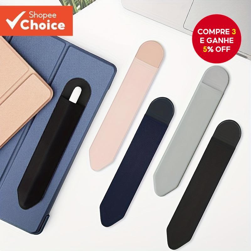 Couro Elástico Stylus Bolso Bolsa Acessórios Adesivo Caneta Manga Anexada Ao Caso Para AP P Ecil E Outras Canetas