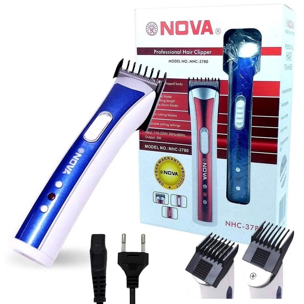 Kit Máquina De Cortar Cabelo Care For Man 5 Peças Com Tesoura E Pentes Barba E Bigode