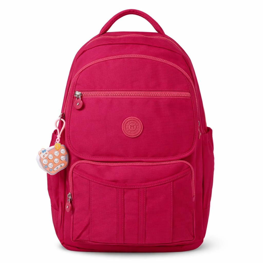 Mochila Escolar Faculdade Tectel Linha Importada com Chaveiro Anti-Stress Pop It Moda Final de Ano