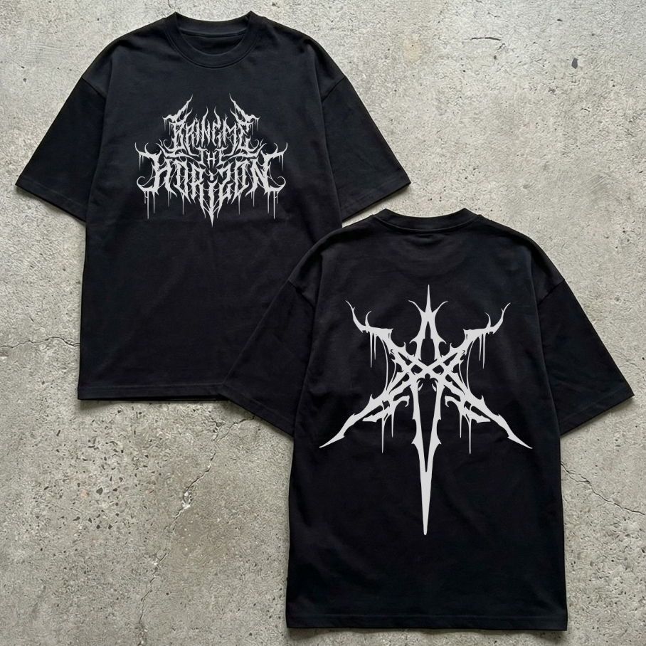 Camiseta Oversized BMTHEstampa Gothic Dark Y2K Fan Merch Streetwear Rock Metal Unissex