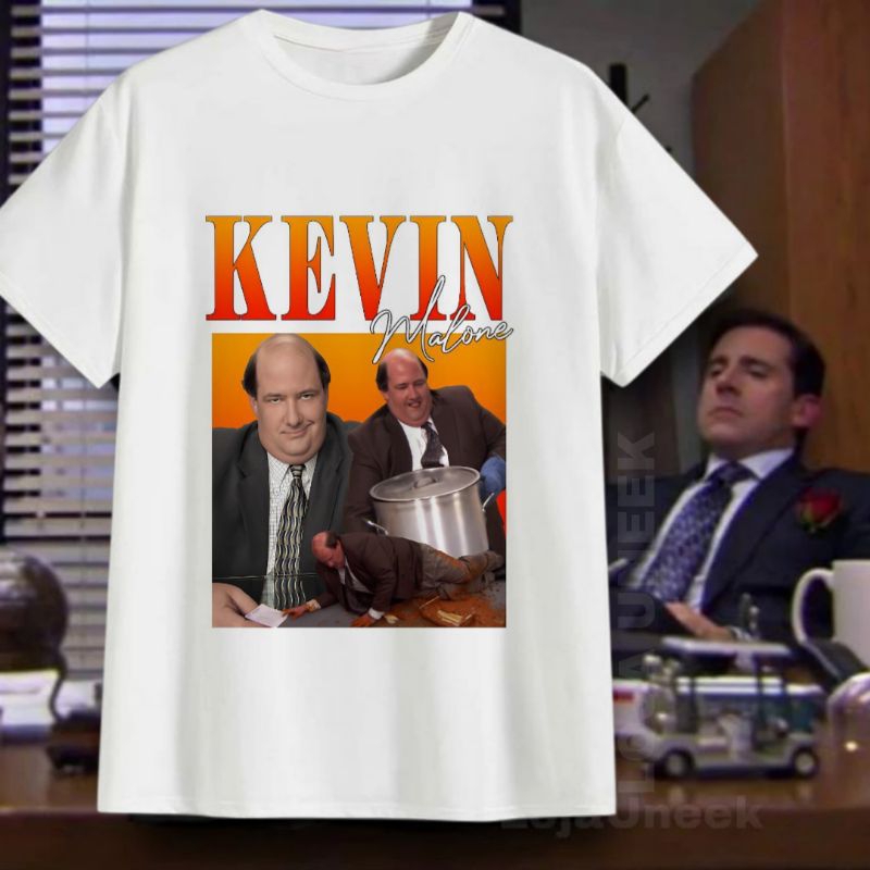 Camiseta Kevin Malone The Office Retro Merch 100% Poliéster