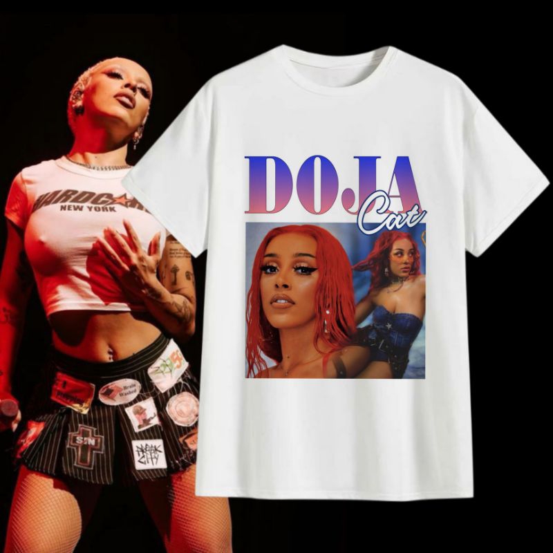 Camiseta Doja Cat Retro Merch 100% Poliéster