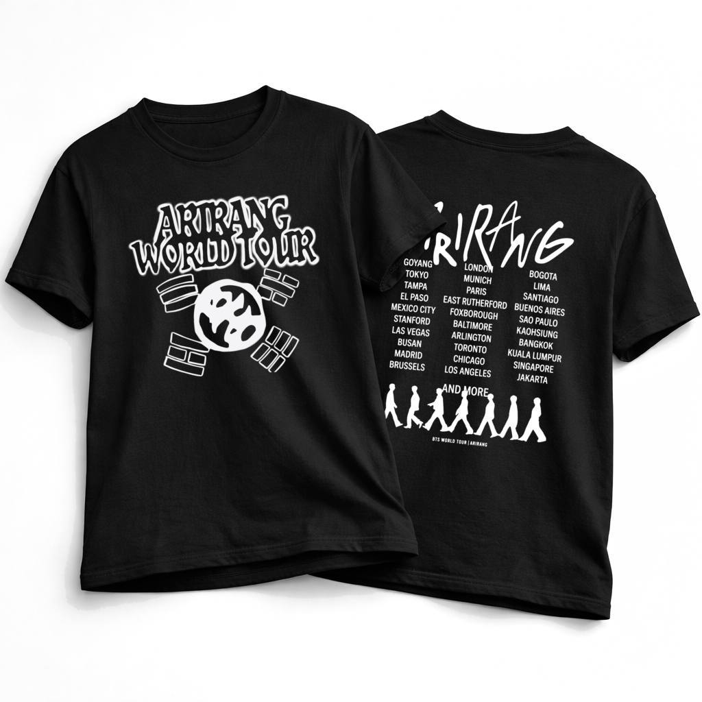 Camiseta Fanmade BTS Arirang Estilo Merch Premium Kpop Army Algodão