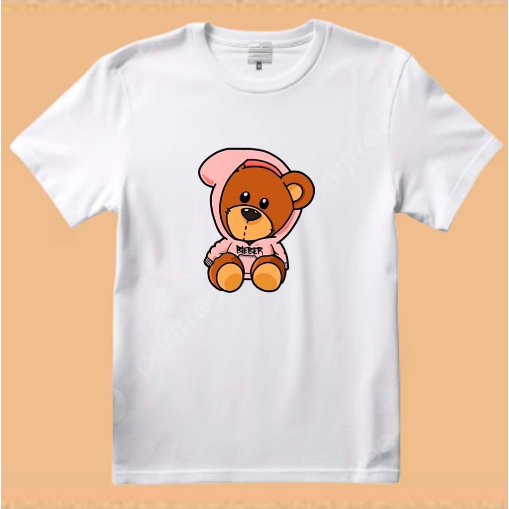 camiseta 100% algodão Camiseta Urso Drew House Justin Bieber | Justin Bieber. Teddy bear - drew house merch