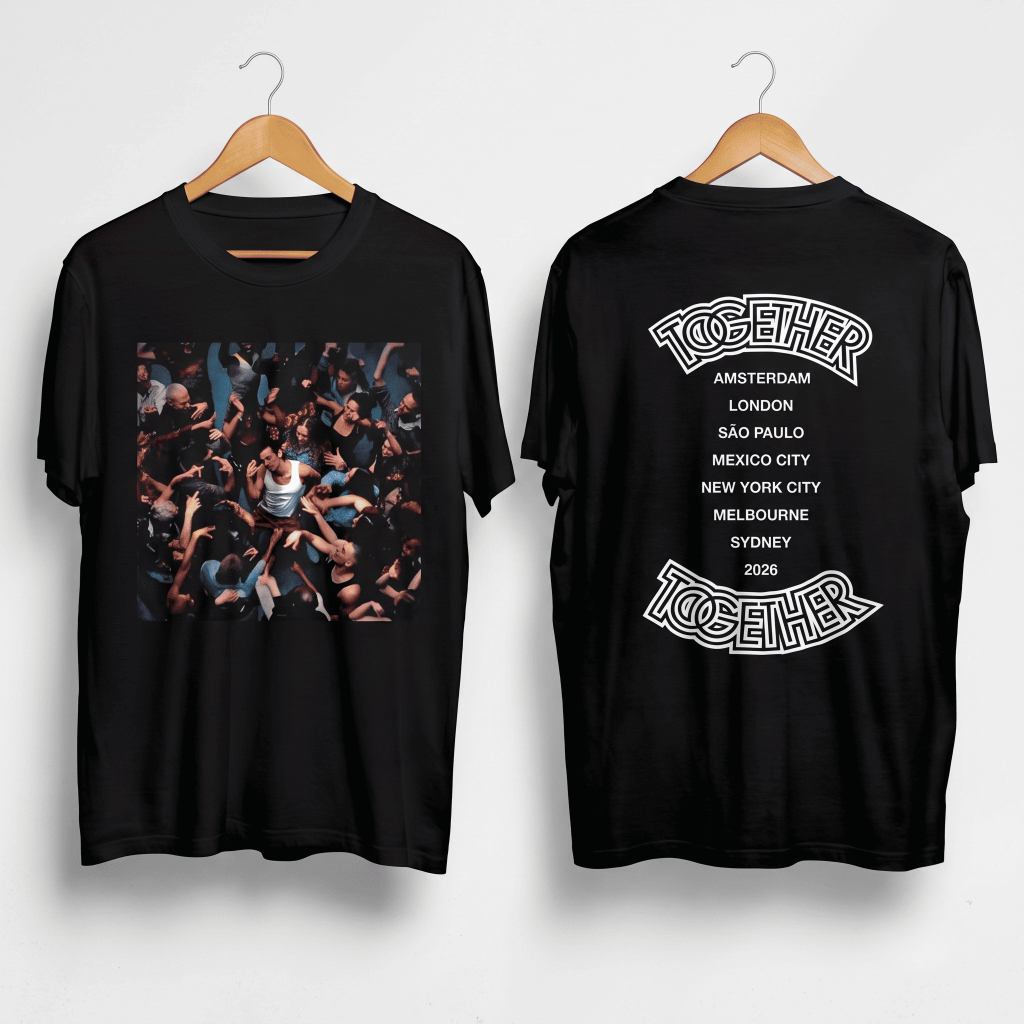 Camiseta Harry Styles Together 2026 tour sao paulo morumbi show merch popup love on