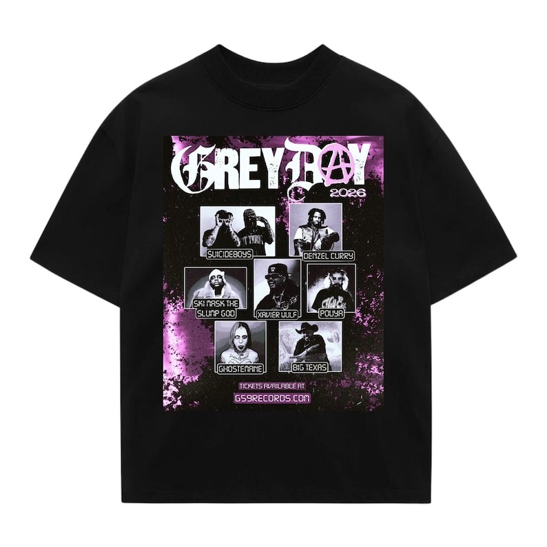 Camiseta Tour GreyDay 2026 v2 Merch Hip - Hop Premium Moderna Estilosa Tendência