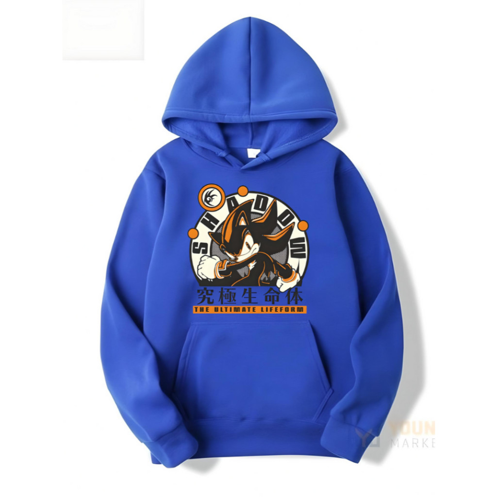 Moletom Shadow Infantil Tamanho 06 ao 16 Sonic Filme Game Jogos Blusa Canguru Masculina e Feminina Unissex Kids