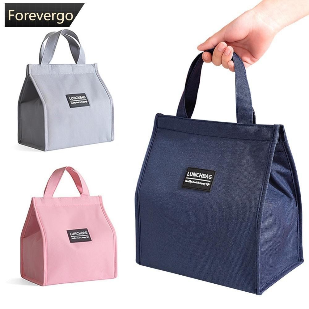 FOREVERGO Portátil Cor Sólida Reutilizável Lancheira Isolada Hangbag Adequado Para Adultos Crianças Trabalho Piqueniques