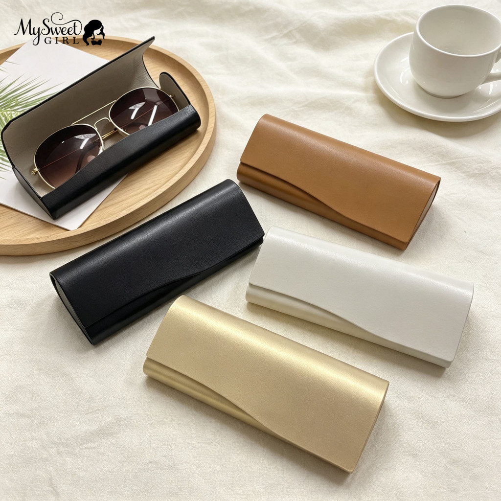 Travel Sunglasses Holder Compact Glasses Organizer for Handbags Portable Hard Shell Case for Oversized Frames Lightweigh