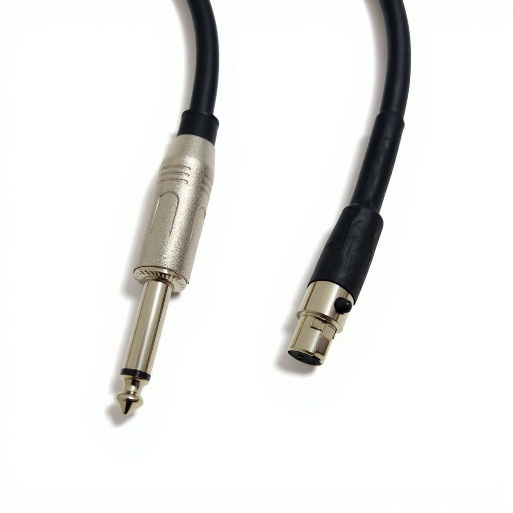 Cabo P10 TS x Mini XLR 3 Pinos 1m Broadcast 6mm