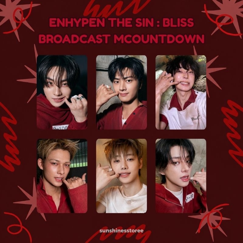 ENHYPEN PHOTOCARD FANMADE THE SIN : BLISS | BROADCAST - PLASTIFICADO | APENAS FRENTE - LEIA A DESCRIÇÃO