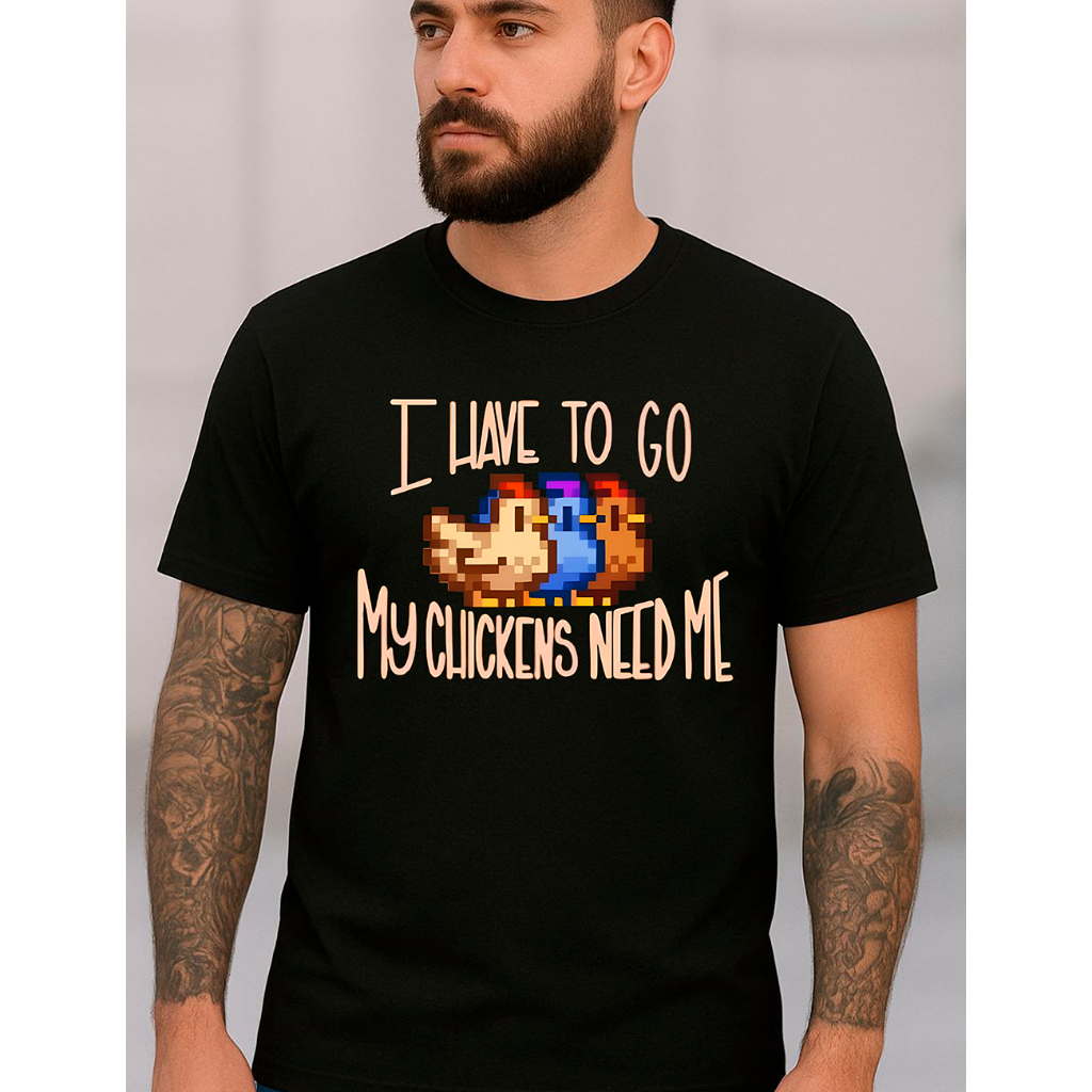 Camiseta Stardew Valley Chicken Game 100% Algodão Casual Unissex Confortável Envio Imeditato