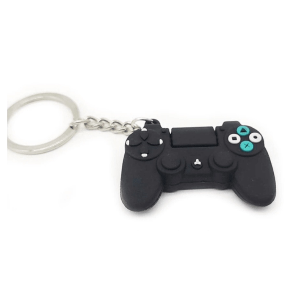1 PS4 Chaveiro silicone PRETO modelo playstation mini acabamento perfeito ótimo presente game control full fake player