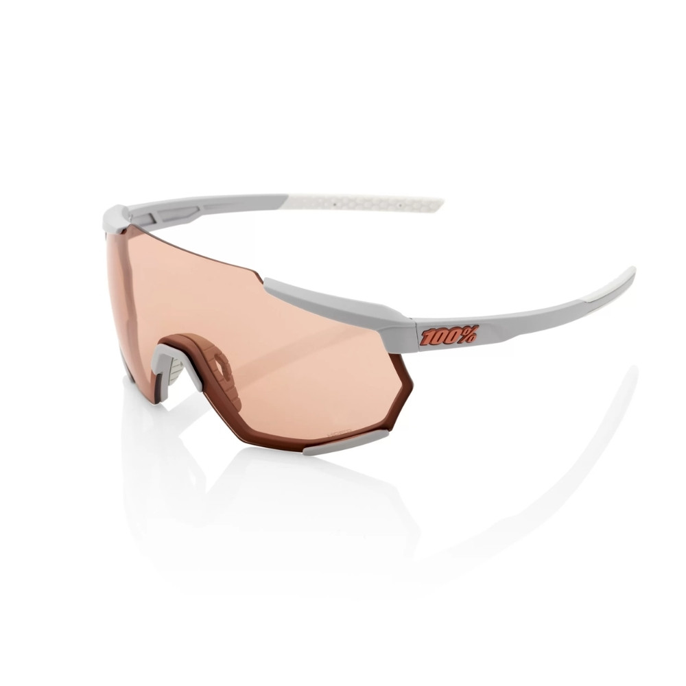 ÓCULOS 100% RACETRAP STONE GREY HIPER CORAL LENS